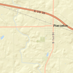 Pierceton Street Map