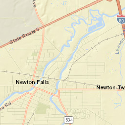 Newton Falls Street Map