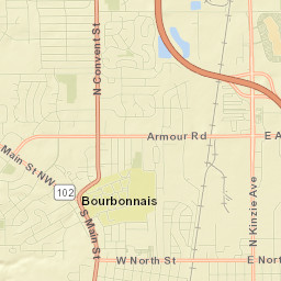 Bourbonnais Street Map