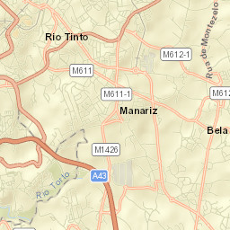 Fânzeres Street Map