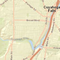 Cuyahoga Falls Street Map