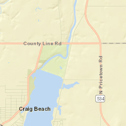 Craig Beach Street Map