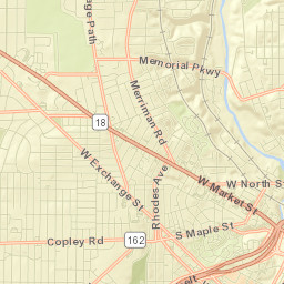 Akron, Ohio Street Map