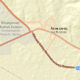 Lefkónas Street Map