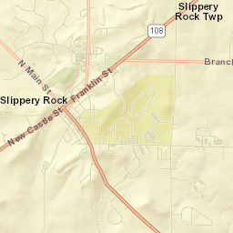 Slippery Rock Street Map