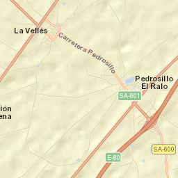 Pedrosillo el Ralo Street Map