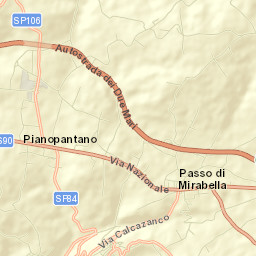 Passo di Mirabella-Pianopantano Street Map
