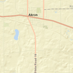 Akron Street Map