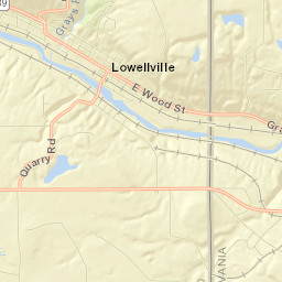 Lowellville Street Map