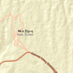 Néa Zíchni Street Map