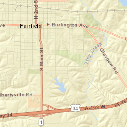 57 East Broadway Avenue, Fairfield, IA  Street Map
