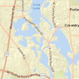 Portage Lakes Street Map