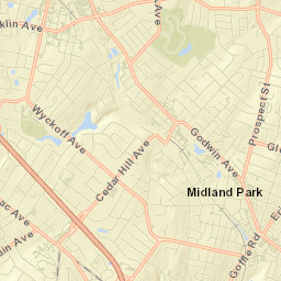 Midland Park Street Map