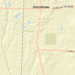 Uniontown Street Map