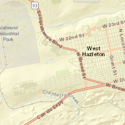 West Hazleton Street Map