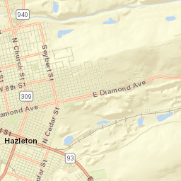 Hazleton Street Map