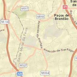 Rio Meão Street Map