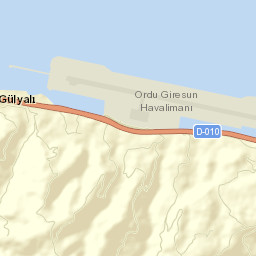 Gülyalı İlçesi Street Map