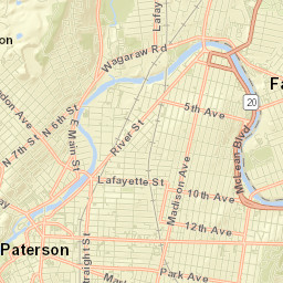 Paterson, New Jersey Street Map