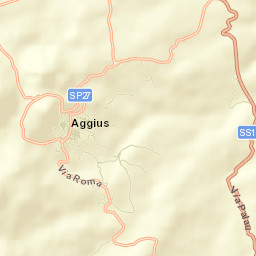 Aggius Street Map