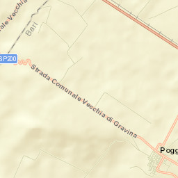 Poggiorsini Street Map