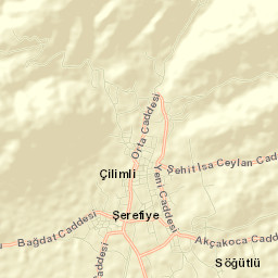 Çilimli İlçesi Street Map