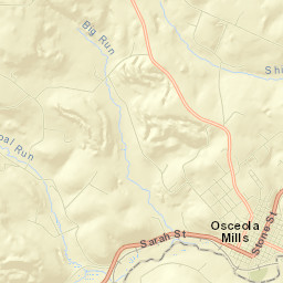 Osceola Mills Street Map