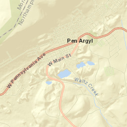 Pen Argyl Street Map