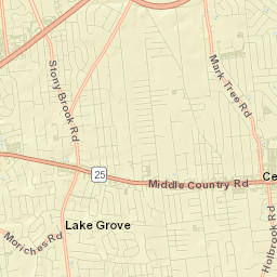 Centereach Street Map