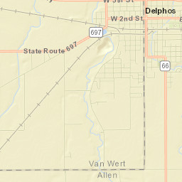 Delphos Street Map