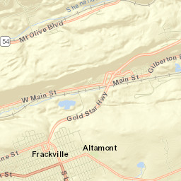 Frackville Street Map