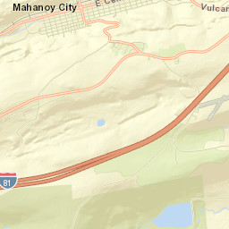Mahanoy City Street Map