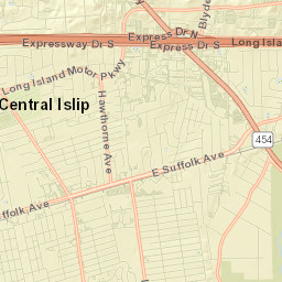 Central Islip Street Map