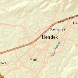 Hendek Street Map