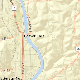 Beaver Falls Street Map
