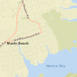 Mastic Beach Street Map