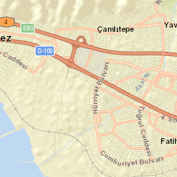 Körfez Street Map