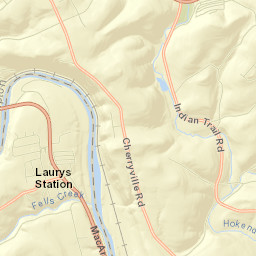Laurys Station Street Map