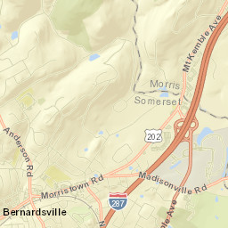 Bernardsville Street Map