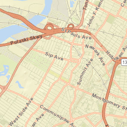 Hudson County Street Map