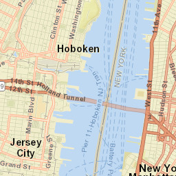 Hoboken Street Map