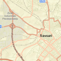 Sassari Street Map