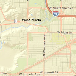 West Peoria Street Map