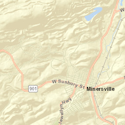 Minersville Street Map