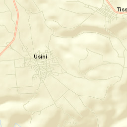 Usini Street Map