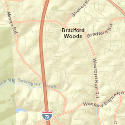Bradford Woods Street Map