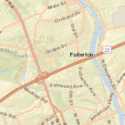 Fullerton Street Map