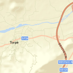 Torpè Street Map