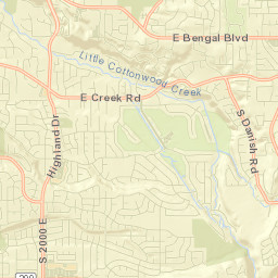 Little Cottonwood Creek Valley Street Map