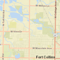 102 Remington Street Fort Collins CO Street Map